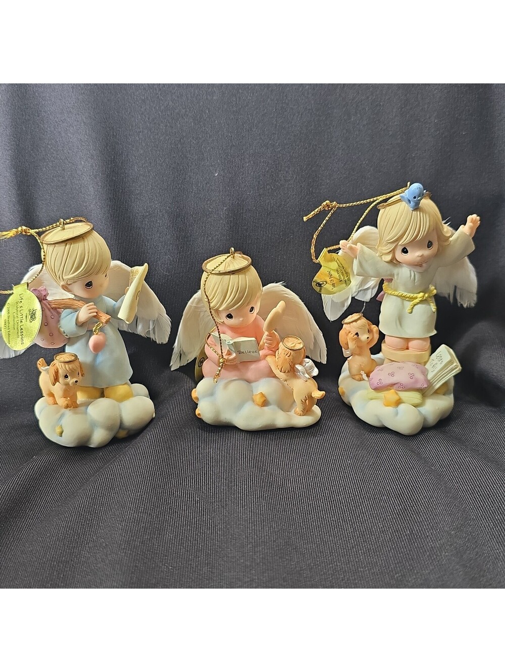 Precious Moments Life's Little Lessons 3pc set Ornaments - Bradford Editions2000
